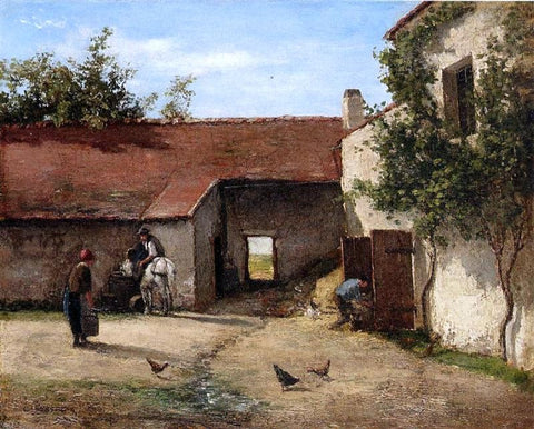  Camille Pissarro Farmyard - Hand Painted Oil Painting