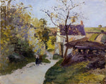  Camille Pissarro The Large Walnut Tree at l'Hermitage - Hand Painted Oil Painting