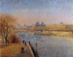  Camille Pissarro The Louvre: Winter Sunshine, Morning - Hand Painted Oil Painting