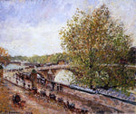  Camille Pissarro The Pont Royal - Grey Weather, Afternoon, Spring - Hand Painted Oil Painting
