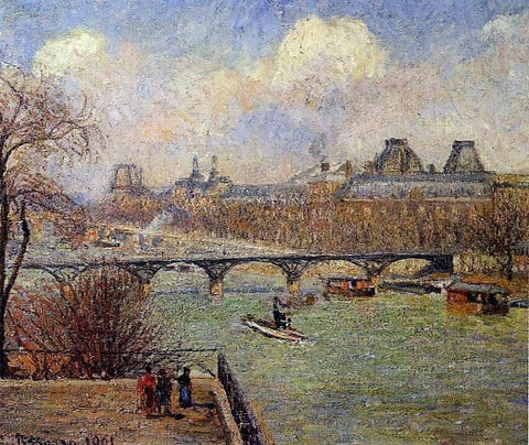  Camille Pissarro View of the Seine from the Raised Terrace of the Pont-Neuf - Hand Painted Oil Painting