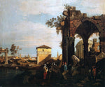  Canaletto A Landscape with Ruins - Hand Painted Oil Painting