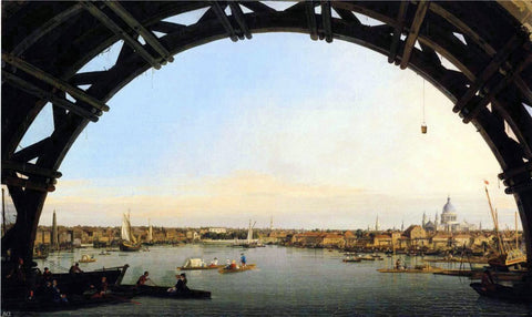  Canaletto The City Seen Through an Arch of Westminster Bridge - Hand Painted Oil Painting