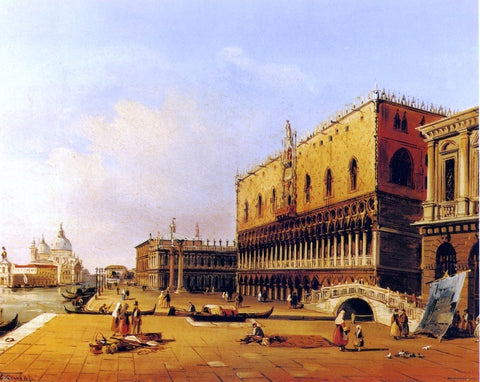  Carlo Grubacs Doge's Palace - Hand Painted Oil Painting