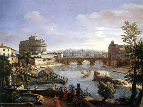  Caspar Andriaans Van Wittel Castel Sant'Angelo from the South - Hand Painted Oil Painting