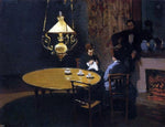  Claude Oscar Monet An Interior After Dinner - Hand Painted Oil Painting