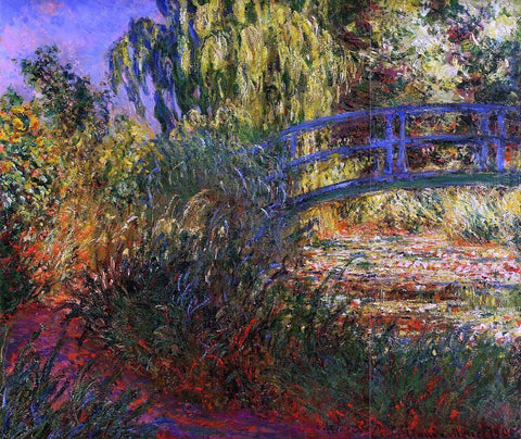  Claude Oscar Monet A Path along the Water-Lily Pond - Hand Painted Oil Painting