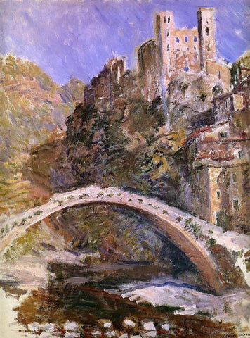  Claude Oscar Monet The Castle at Dolceacqua - Hand Painted Oil Painting