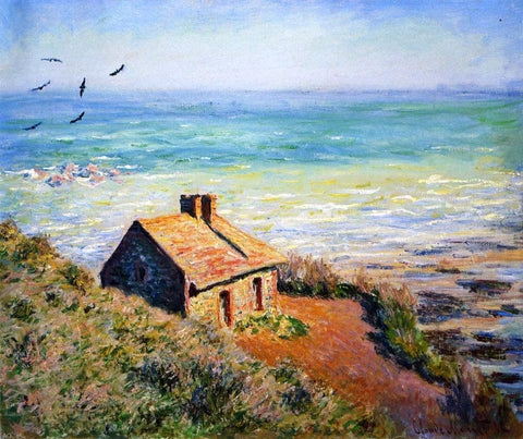  Claude Oscar Monet A Costoms House, Morning Effect - Hand Painted Oil Painting