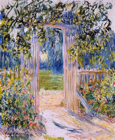  Claude Oscar Monet A Garden Gate - Hand Painted Oil Painting