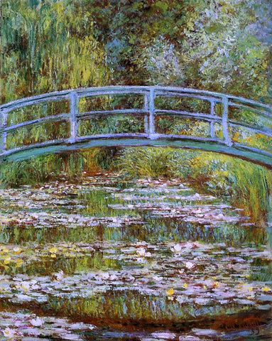  Claude Oscar Monet A Water-Lily Pond (also known as Japanese Bridge) - Hand Painted Oil Painting