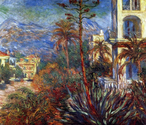  Claude Oscar Monet A Villa at Bordighera - Hand Painted Oil Painting