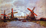  Claude Oscar Monet Windmills near Zaandam - Hand Painted Oil Painting