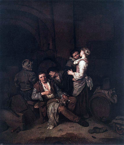  Cornelis Bega Tavern Scene - Hand Painted Oil Painting