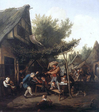  Cornelis Dusart Village Feast - Hand Painted Oil Painting