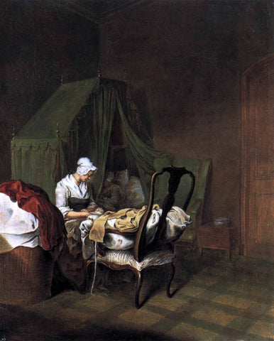  Daniel Nikolaus Chodowiecki The Lying-in Room (2) - Hand Painted Oil Painting