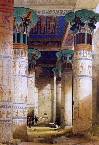  David Roberts Portico of the Temple of Isis at Philae - Hand Painted Oil Painting
