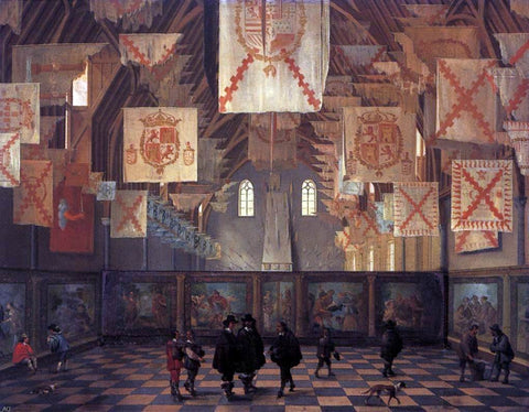 Dirck Van Delen The Great Hall of the Binnenhof in The Hague - Hand Painted Oil Painting