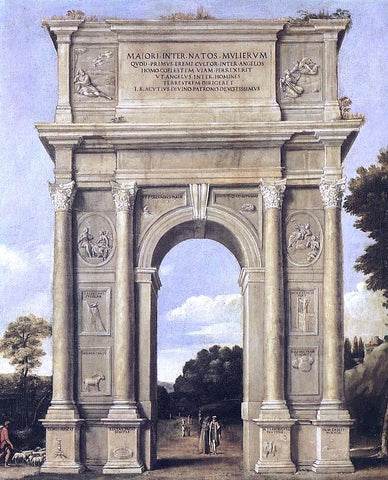  Domenichino A Triumphal Arch of Allegories - Hand Painted Oil Painting