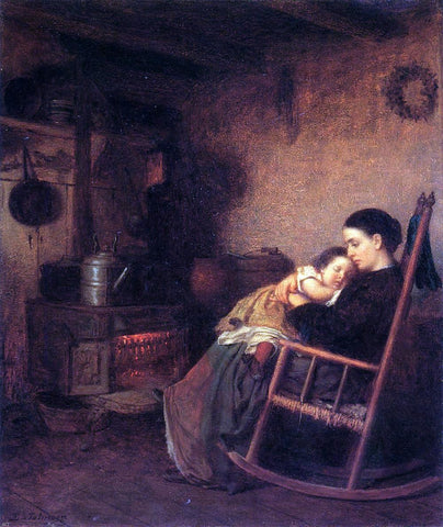  Eastman Johnson Mother and Child - Hand Painted Oil Painting