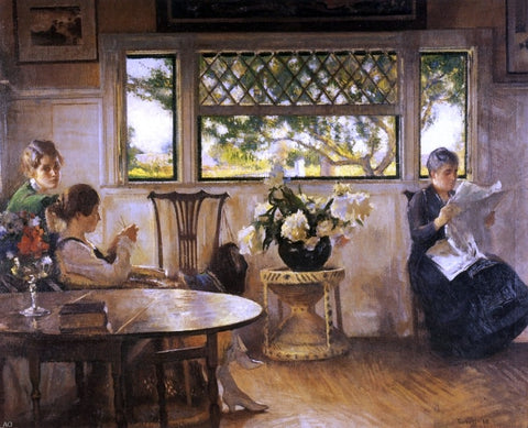  Edmund Tarbell Mother, Mercie, and Mary - Hand Painted Oil Painting