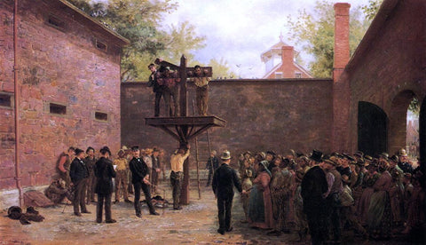  Edward Lamson Henry The Pillory and Whipping Post, New Castle, Delaware - Hand Painted Oil Painting