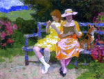  Edward Potthast A Park Bench - Hand Painted Oil Painting