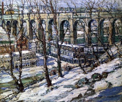  Edwin H Gunn Highbridge, The Harlem River - Hand Painted Oil Painting