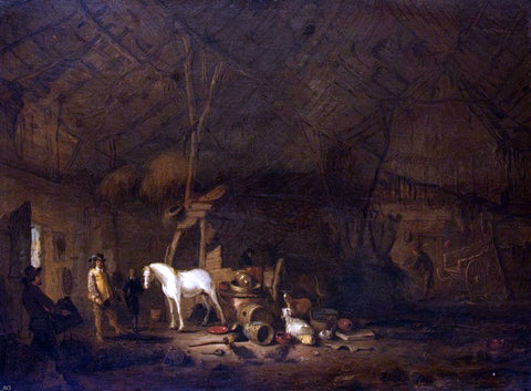  Egbert Van der Poel The Barn Interior - Hand Painted Oil Painting