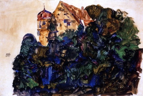  Egon Schiele Deuring Castle, Bregenz - Hand Painted Oil Painting
