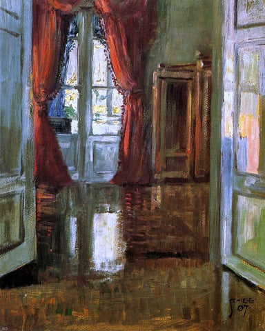  Egon Schiele A View into the Apartment of Leopold and Marie Czihaczek - Hand Painted Oil Painting