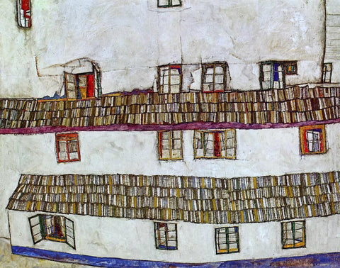  Egon Schiele Windows (also known as Facade of a House) - Hand Painted Oil Painting