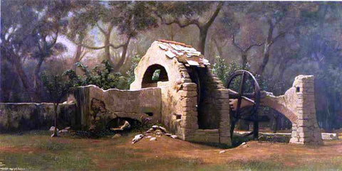  Elihu Vedder The Old Well, Bordighera - Hand Painted Oil Painting