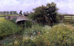 Emile Claus A Meeting on the Bridge - Hand Painted Oil Painting