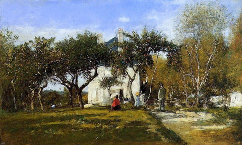  Eugene-Louis Boudin Fervaques, Garden and House of Monsieur Jacuette - Hand Painted Oil Painting