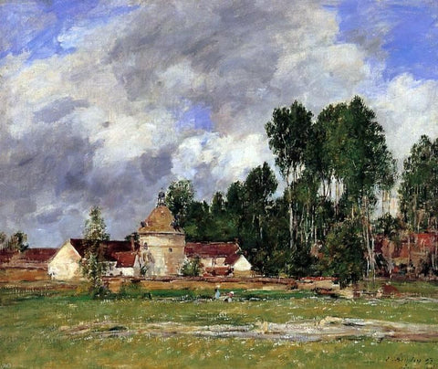  Eugene-Louis Boudin Oisieme, Landscape near Chartres - Hand Painted Oil Painting