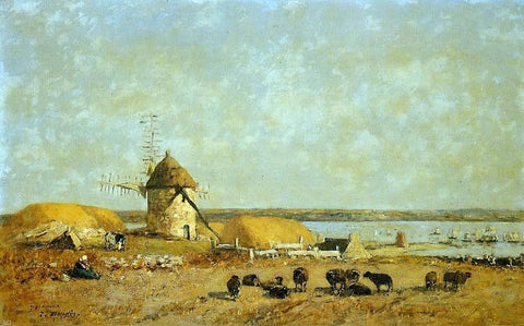  Eugene-Louis Boudin View from the Camaret Heights - Hand Painted Oil Painting