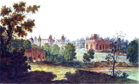  Fedor Yakovlevich Alekseev Palace in Tsaritsyno in the Vicinity of Moscow - Hand Painted Oil Painting