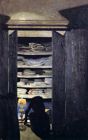  Felix Vallotton Woman Searching through a Cupboard - Hand Painted Oil Painting