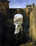  Francois-Marius Granet The San Rocco Bridge and the Grand Waterfall at Tivoli - Hand Painted Oil Painting