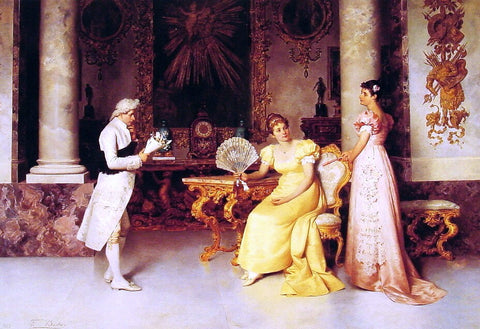  Francesco Beda The Suitor - Hand Painted Oil Painting
