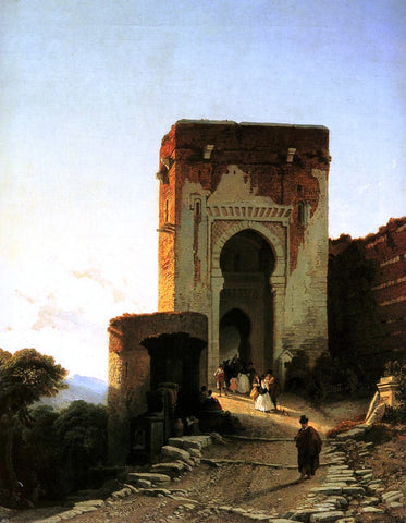  Francois Antoine Bossuet Porte de Justice, Alhammbra, Granada - Hand Painted Oil Painting