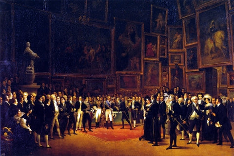  Francois-Joseph Heim Charles X Bestowing Honors on the Artists of the Salon of 1824 - Hand Painted Oil Painting