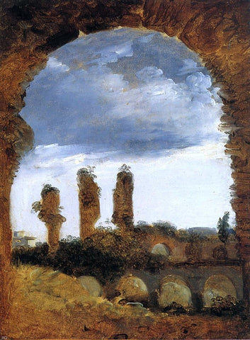  Francois-Marius Granet Ruined Columns in the Colosseum - Hand Painted Oil Painting