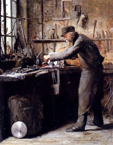  Frans Mortelmans The Carpenter - Hand Painted Oil Painting