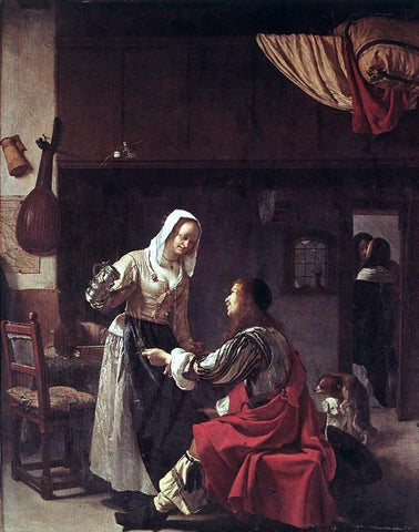  Frans Van Mieris Brothel Scene - Hand Painted Oil Painting
