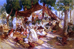  Frederick Arthur Bridgeman Market Scene - Hand Painted Oil Painting