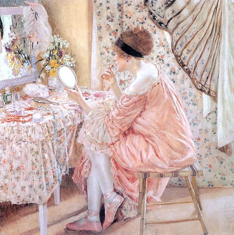  Frederick Carl Frieseke Before Her Appearance (La Toilette) - Hand Painted Oil Painting