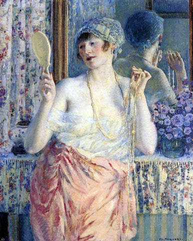  Frederick Carl Frieseke A Woman before a Mirror - Hand Painted Oil Painting