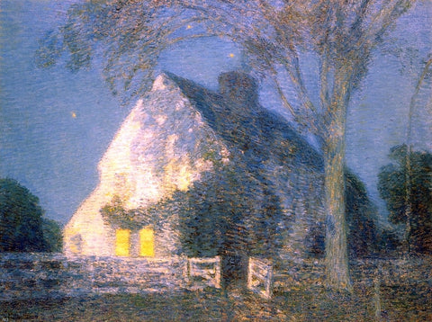  Frederick Childe Hassam Moolight, the Old House - Hand Painted Oil Painting